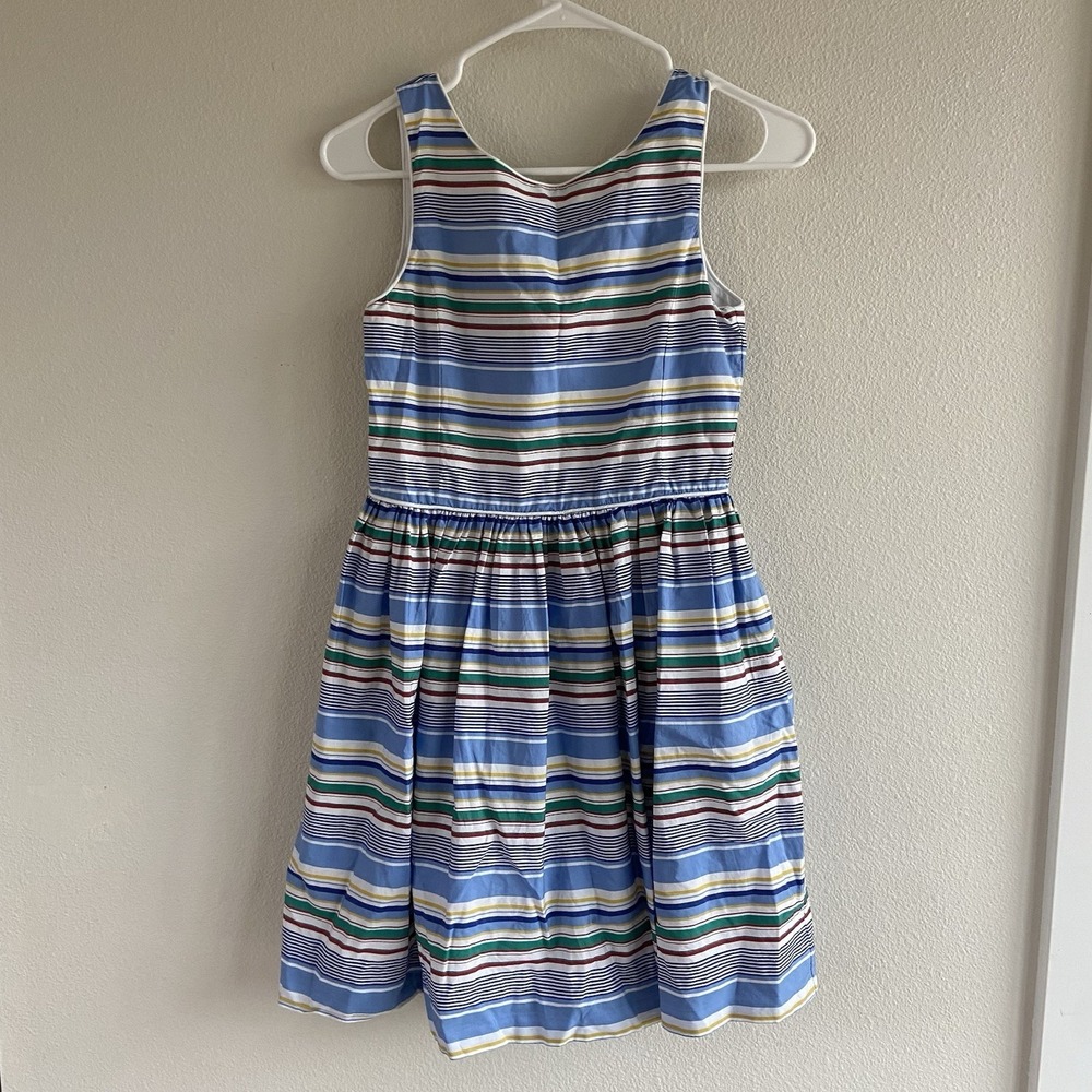Polo Ralph Lauren Striped Dress Girls 14 Sleeveless‎ Button Nautical Preppy